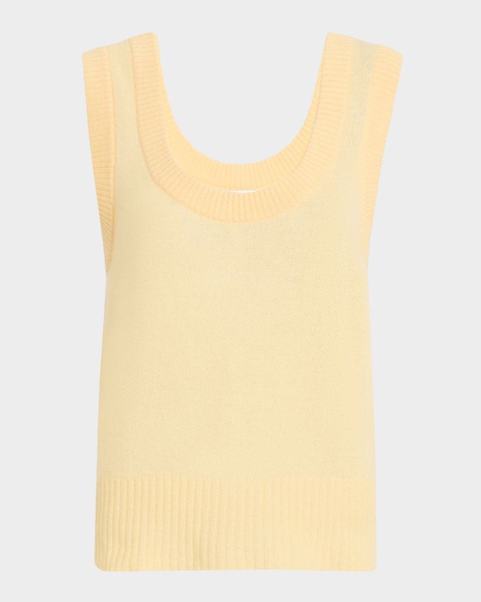 Scoop-Neck Featherweight Cashmere Tank